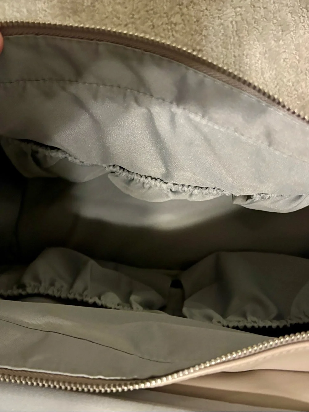 485- Skip Hop Beige Faux-Leather Diaper Backpack with Tassel